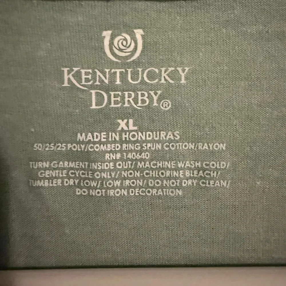 Kentucky Derby tee mens XL blue graphic short sleeve souvenir horseracing